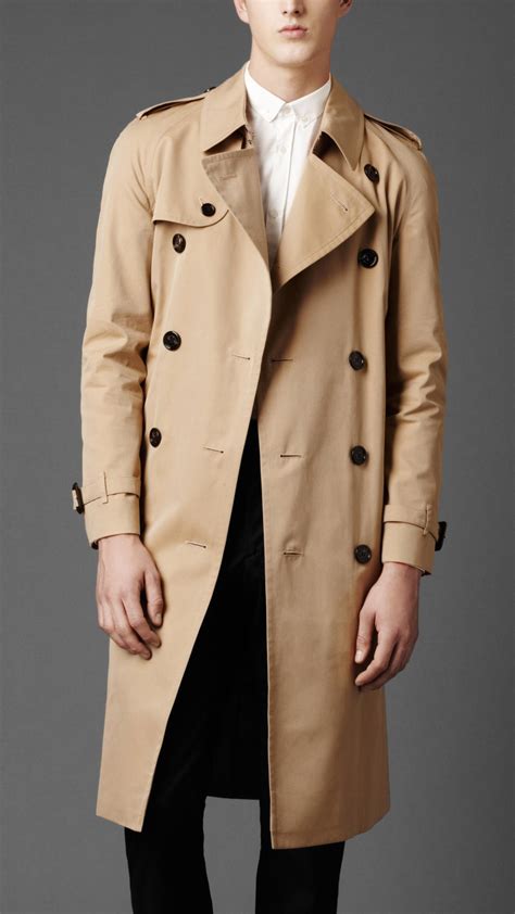 mens tan burberry trench coat